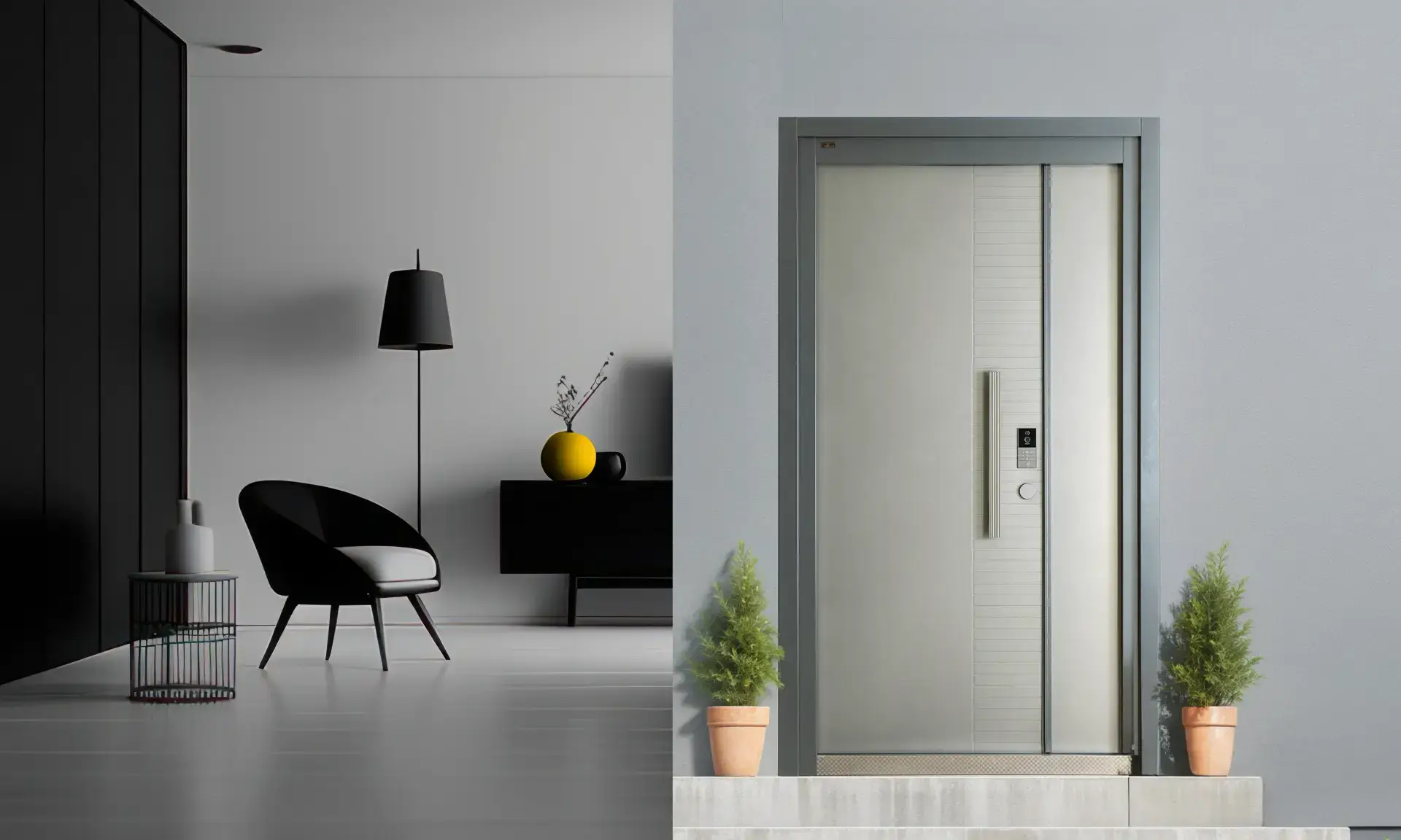 Luxury door vs standard door comparison showing differences in design, quality, durability, security, and value for money.